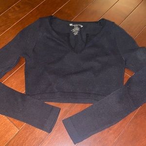 black seamless longsleeve